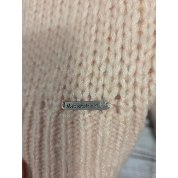 Abercombie and Fitch Sweater Women's Medium Pink Knit ribbed - Picture 3 of 6